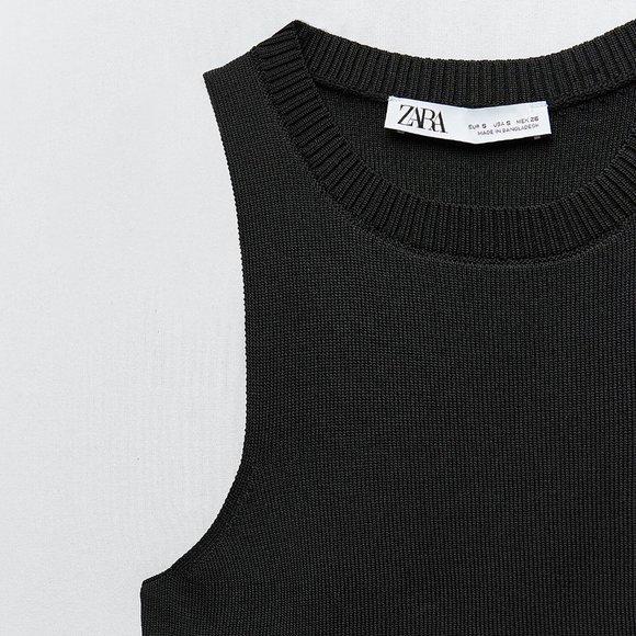 NWT Zara Cut-Out Knit Crop Top - Picture 3 of 8